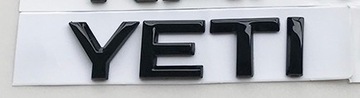 Черная эмблема с надписью SKODA YETI OEM QUALITY*