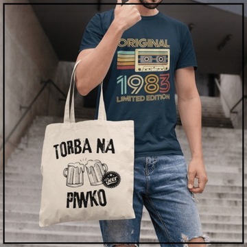 PREZENT na 40 50 30 18 70 20 60 KOSZULKA MĘSKA T-SHIRT + TORBA GRATIS