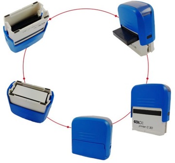 Штамп COLOP C30 47х18мм 4-6 строк 15 ЦВЕТОВ