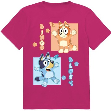 KOSZULKA DZIECIĘCA T-SHIRT DLA DZIECKA BLUEY BLUE 128 PREZENT JAKOŚĆ