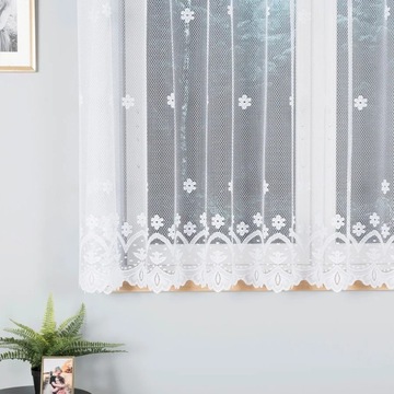 Firanka żakardowa salon kuchnia wys.150cm biała