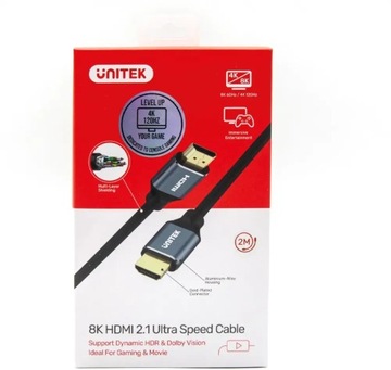 Kabel przewód Unitek C138W HDMI - HDMI 2m czarny x3