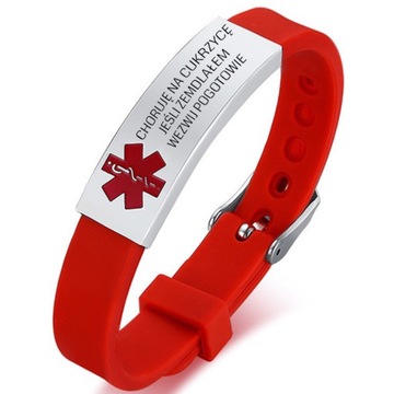 Спасательный браслет-резинка ПРИ ДИАБЕТЕ, Эскулап