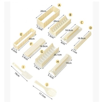 10 sztuk/zestaw DIY Sushi Making Kit wodorosty ryż