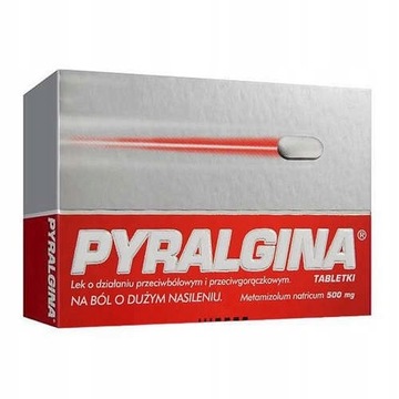 PYRALGINA lek przeciwbólowy 500 mg 20 tabletek
