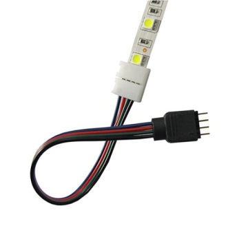 ZŁĄCZKA MĘSKA + ZACISKOWA SZYBKOZŁĄCZKA ŁĄCZNIK TAŚMA LED RGB 4PIN 10mm
