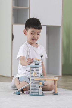 ВЫХОД! ГАРАЖ ДЕРЕВЯННЫЕ МАШИНКИ 4ШТ ИГРУШКА ДЛЯ МАЛЬЧИКА ВИГА