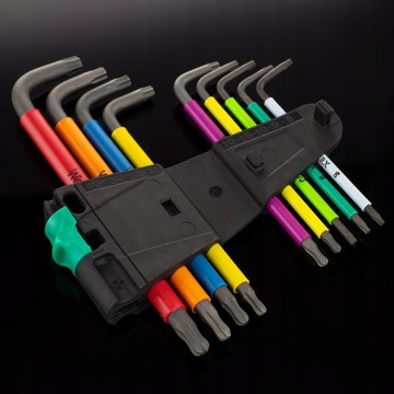 Шестигранные ключи WERA TORX, намагничиватель, 9 шт.