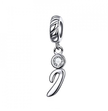 CHARMS ZAWIESZKA LITERA I Cyrkonia S925