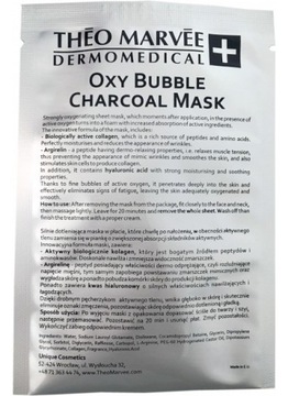 THEO MARVEE OXY BUBBLE CHARCOAL MASK regeneracja, nawilżanie, dotlenianie