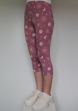 Леггинсы 3/4 Леггинсы Рыбацкие РОЗОВАЯ РОМАШКА 152