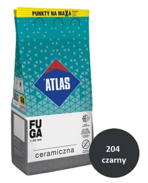 ATLAS FUGA CERAMICZNA ELASTYCZNA 204 CZARNY 5KG