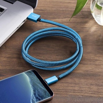 КАБЕЛЬ USB TYPE-C ДЛЯ БЫСТРОЙ ЗАРЯДКИ НЕЙЛОН QC 3.0 2A