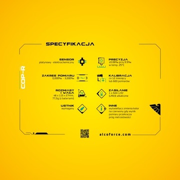 Алкотестер AlcoForce COP-R