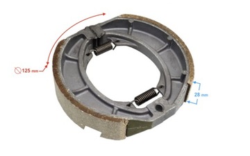 Тормозные колодки 125 мм для скутера, квадроцикла, мопеда