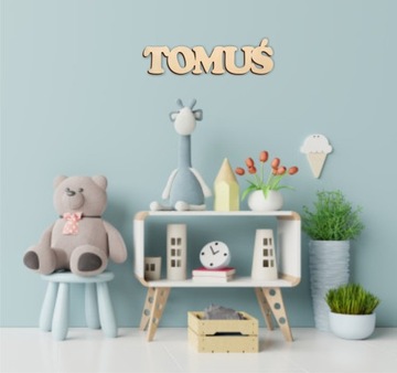 Деревянная надпись Любое имя 6-7 букв Оливьер Миколай Томусь Даниэль Дамиан