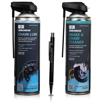 ZESTAW - SILKOLENE BRAKE & CHAIN CLEANER + SMAR CHAIN LUBE - SPRAY