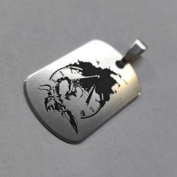 МУЖСКОЙ ЖЕТОН-КУЛОН, СЕРЕБРО 925 + КОРОБКА С ПОСВЯЩЕНИЕМ