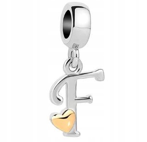Charms zawieszka literka litera F srebro 925
