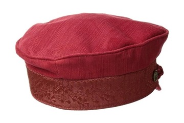 Czapka damska bosmanka BRIXTON ALBANY beret czerwona z daszkiem r. S 56 cm