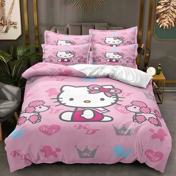 3D КОМПЛЕКТ ПОСТЕЛЬНОГО ПРИНАДЛЕЖНОСТИ HELLO KITTY 160x200