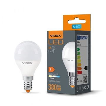 LED Żarówka VIDEX-E14-G45-4W-WW