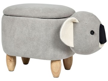 Pufa zwierzak ze schowkiem koala szary