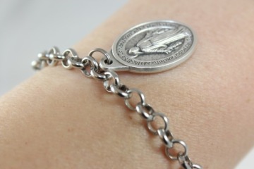 Браслет вверения Марии - Стальная большая медаль