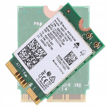 Karta sieciowa Wi-Fi 6 Bluetooth Intel do laptopa komputera Intel M.2 M2