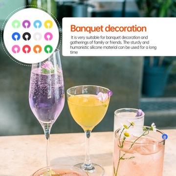 Красные маркеры для напитков и стаканов, 12 шт.