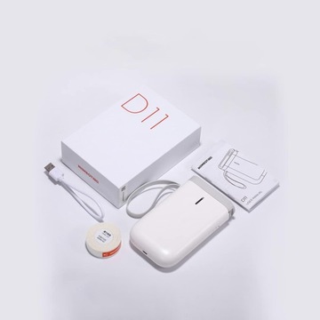 ZESTAW DRUKARKA ETYKIET TERMICZNYCH BLUETOOTH MINI DO DOMOWEGO BIURA SZKOLN