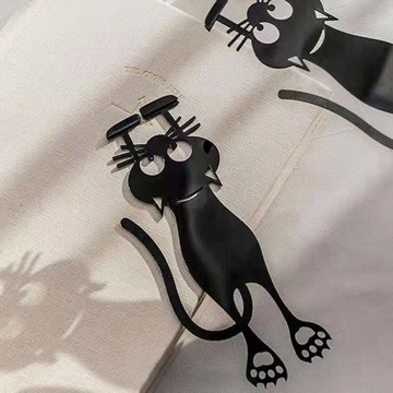 ЗАКЛАДКА КОШКА КОТЕНОК ЧЕРНАЯ С КОШКАМИ ЗАКЛАДКИ В ПОДАРОК