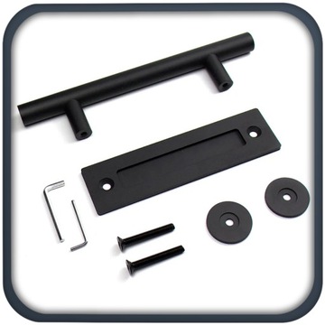 РУЧКА ДЛЯ РАЗДВИЖНОЙ ДВЕРИ, МАТОВЫЙ ЧЕРНЫЙ, LOFT, РУЧКА РЕТРО ПРЕМИУМ