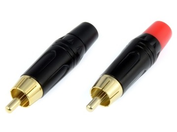 2szt. WTYK RCA AUDEN WR6 ZŁOCONY Z TULEJKĄ