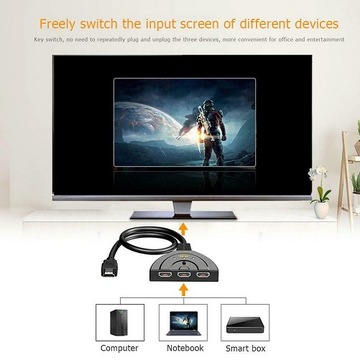 Переключатель HDMI-сплиттер 3x1 3 порта 4K-сплиттер