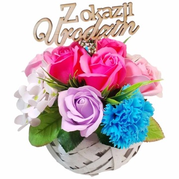 Мыло цветы букет розы гортензии ароматные ПОДАРОК ​​НА ДЕНЬ МАТЕРИ