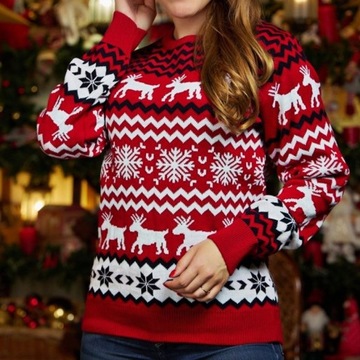 ЖЕНСКИЙ ТЕПЛЫЙ РОЖДЕСТВЕНСКИЙ ДЖЕМПЕР РАЗЛИЧНЫЕ ЗИМНИЕ МОДЕЛИ