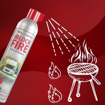 iBlockFIRE ОГНЕТУШАЩИЙ СПРЕЙ ДЛЯ КЕМПЕРОВ BIO ABCFE ОГНЕТУШИТЕЛЬ 600 мл.