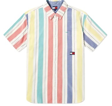 KOSZULA TOMMY HILFIGER JEANS SUMMER STRIPE SHIRT M