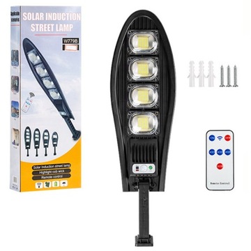 LAMPA SOLARNA LED LATARNIA ULICZNA CZUJNIK 168 LED 80W PILOT