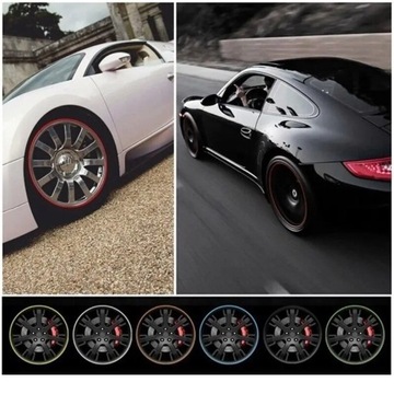 Декоративная полосатая лента для дисков для автомобильных колес для автомобильных цветов 8M