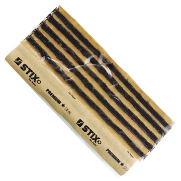 ЧЕРНЫЕ БУТИЛОВЫЕ ШНУРЫ 6ММ ДЛЯ РЕМОНТА ШИН ДЛИНОЙ 20СМ STIX 25 ШТ.