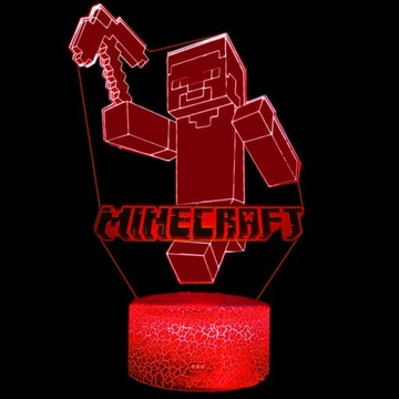 3D USB светодиодный ночник + пульт дистанционного управления MINECRAFT GAME