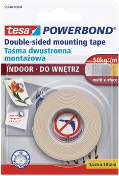 Taśma montażowa 19mmx1.5m Powerbond do wnętrz