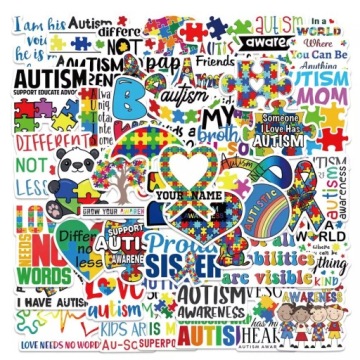AUTISM AUTISM MIX STICKERSBOMB STICKERS Водонепроницаемые декоративные наклейки 50шт