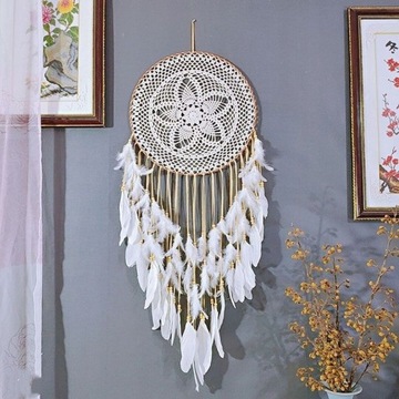 ŁAPACZ SNÓW Makrama dekoracja boho na ścianę 120cm