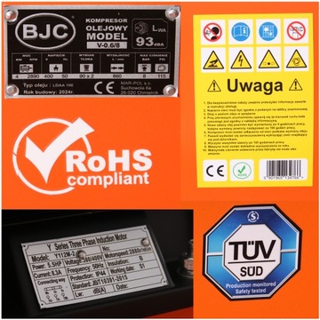 Масляный компрессор 270L BJC компрессор / поршень 2 x 90 / 400V / UDT / 200L 300L