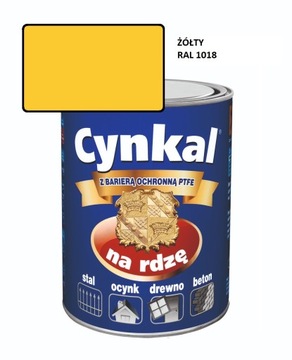 Farba uniwersalna CYNKAL 300ml ŻÓŁTY RAL 1018
