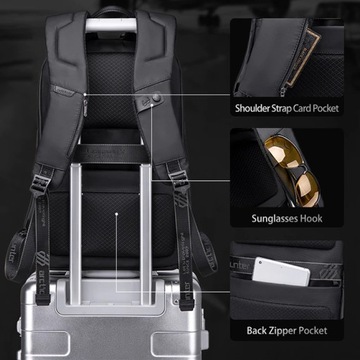 Рюкзак Arctic Hunter B00443 для ноутбука 15,6 дюйма с USB, два отделения, водонепроницаемый