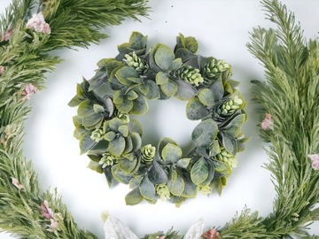 ТОЛСТЫЙ ВЕНОК БОХО ДЛЯ СВАДЕБНОГО СТОЛА ДЕКОРАТИВНЫЕ ВЕНКИ С ЛИСТЬЯМИ ХМЕЛЯ